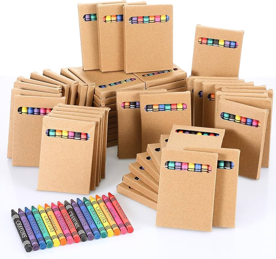 10 Packs Crayons Bulk Christmas 8 Color Crayon Individual Packs Mini Wrapped Wax for Birthday Par... | Amazon (US)