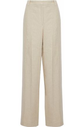 Theory Woman Piazza Linen Wide-leg Pants Beige Size 00 | The Outnet US