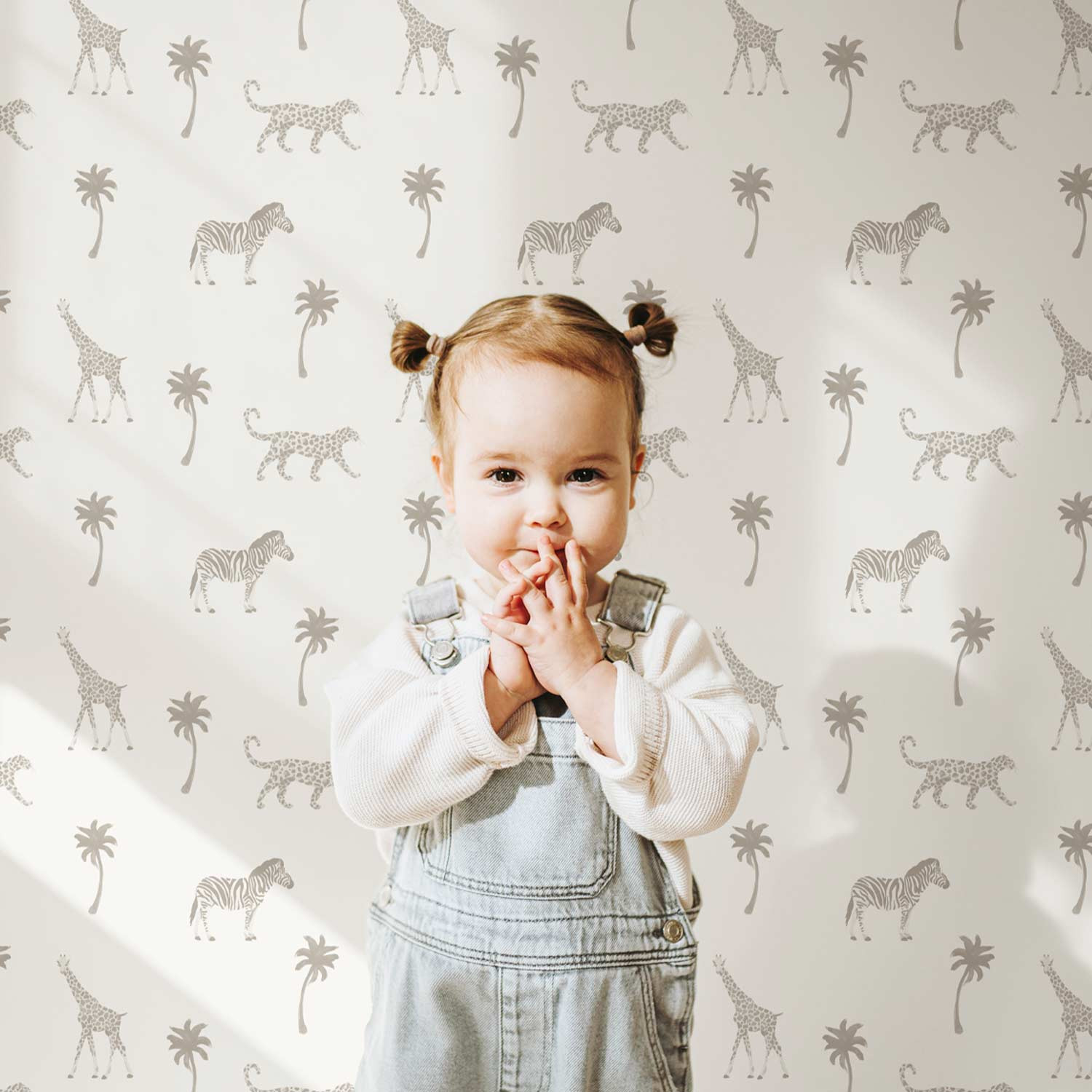 Neutral Jungle Theme Wallpaper For Kids Room | Livettes Wallpaper