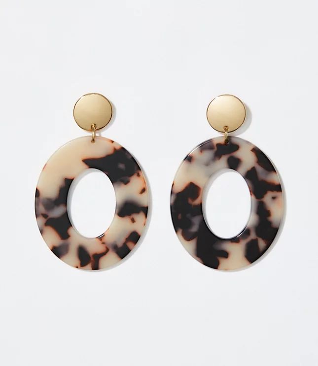 Tortoiseshell Print Ring Earrings | LOFT | LOFT