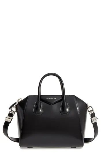 Givenchy Small Antigona Box Leather Satchel - Black | Nordstrom