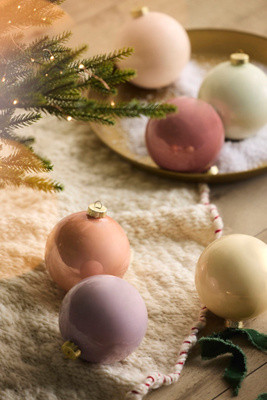 5" Colorful Glass Bauble Ornaments, Set of 6 | Terrain