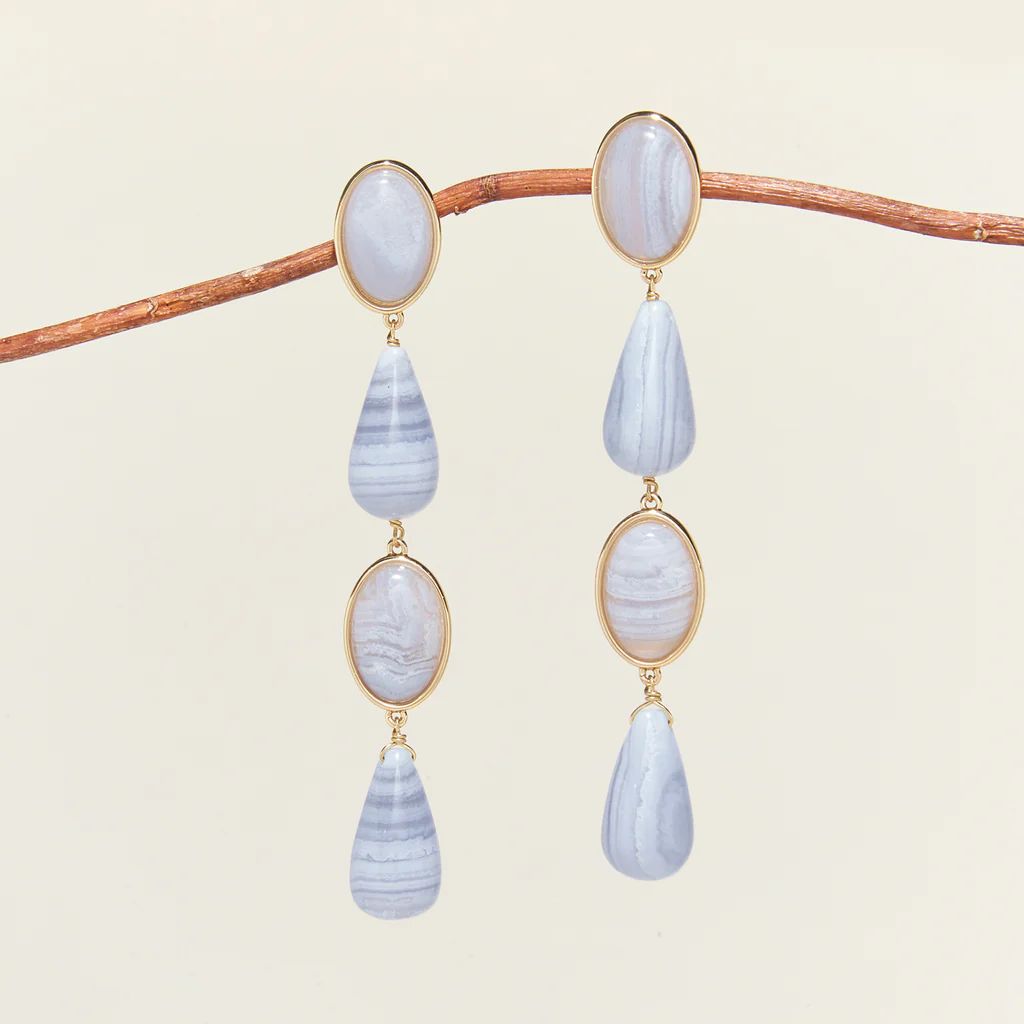 Anita Earrings Light Blue | Mignonne Gavigan