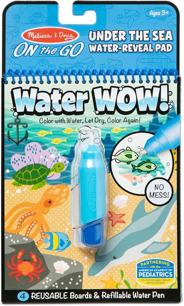 Melissa & Doug On the Go Water Wow! Reusable Water-Reveal Activity Pad - Under the Sea - Party Fa... | Amazon (US)