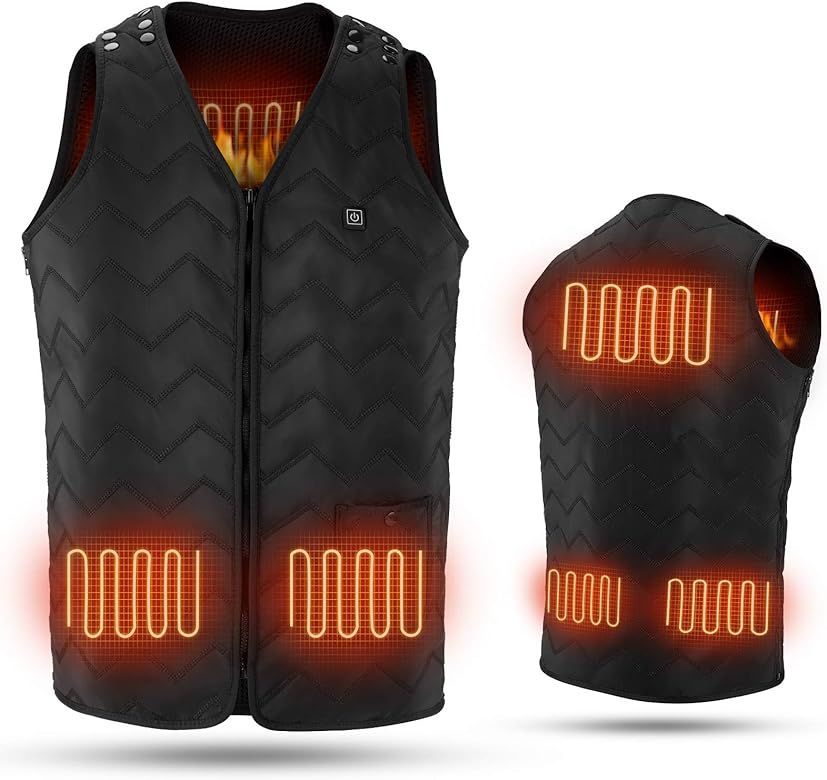 Adjustable Heated Vest Jacket Clothing for Men Women with 10000mAh Battery Pack | Amazon (US)