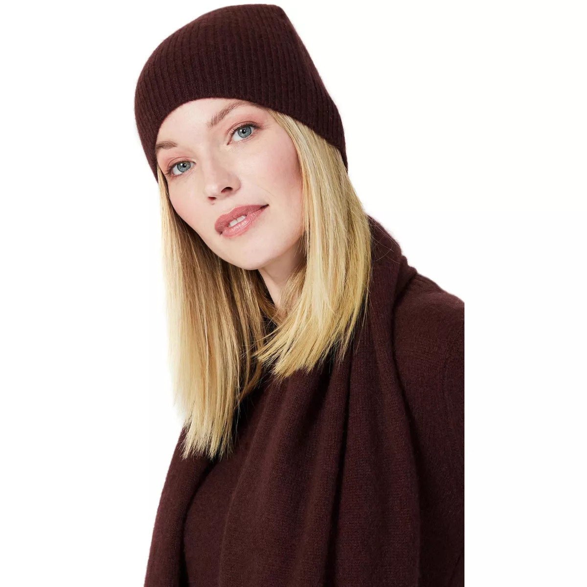 Style Republic Women’s 100% Pure Cashmere Fully Ribbed Beanie | Target