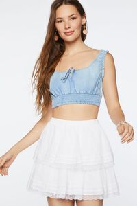Tiered Lace-Trim Mini Skirt | Forever 21 (US)