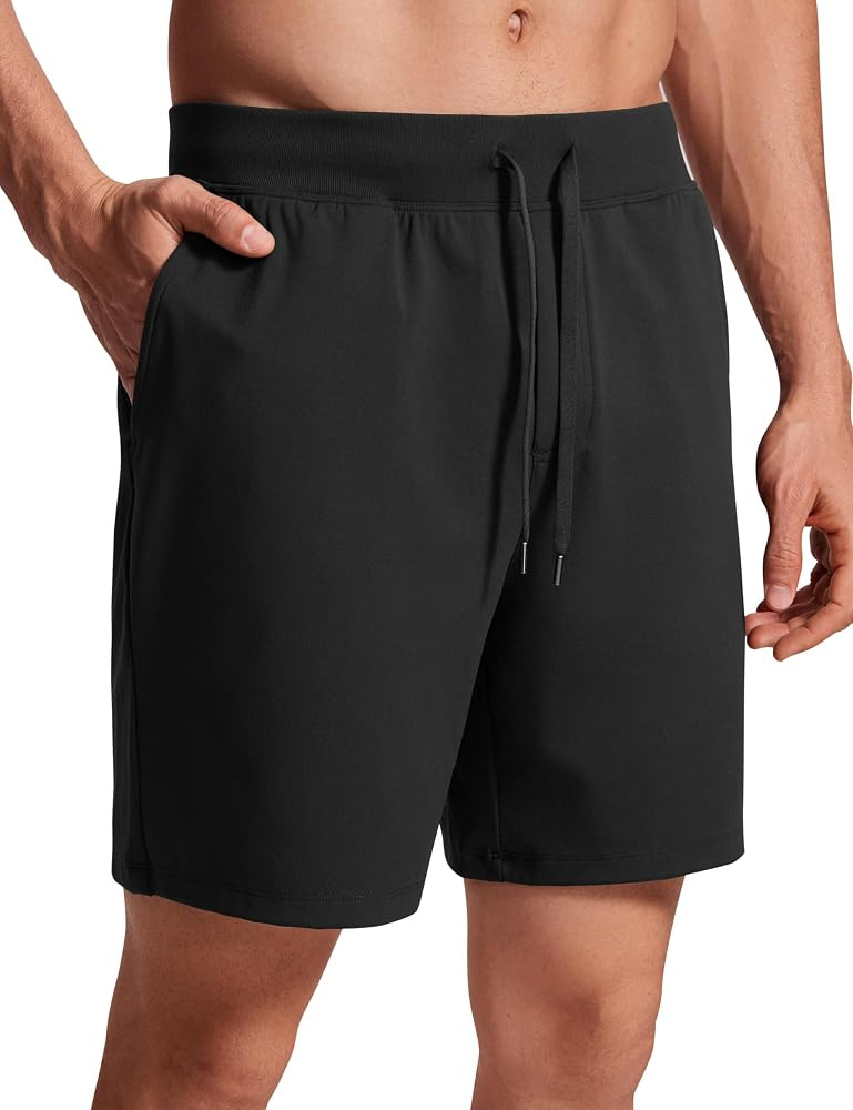 CRZ YOGA 4-Way Stretch Workout Shorts 7" | Amazon (US)