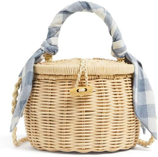 QTKJ Natural Hand-Woven Wicker Round Shoulder Bag Summer Beach Mini Straw Crossbody Bucket Tote B... | Amazon (US)