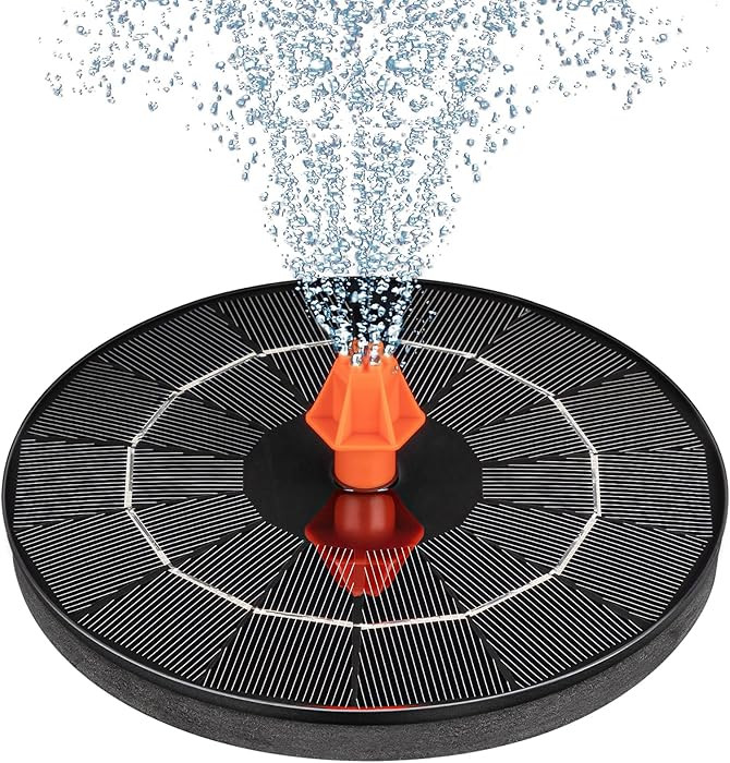 3.5W Solar Fountain, Upgrade Solar Water Fountain Pump Outdoor,Solar Bird Bath Fountains with 4 F... | Amazon (US)