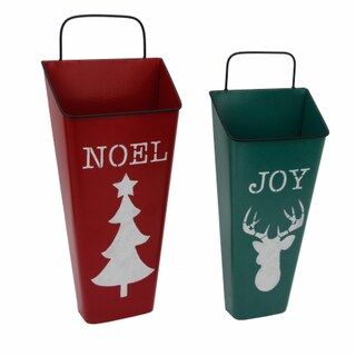 Northlight Set of 2 Red Noel and Green Joy Christmas Container Wall Hangings 19.75 | Kroger
