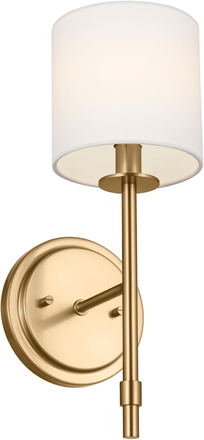 Kichler Wall Sconce 1Lt, Brushed Natural Brass | Amazon (US)