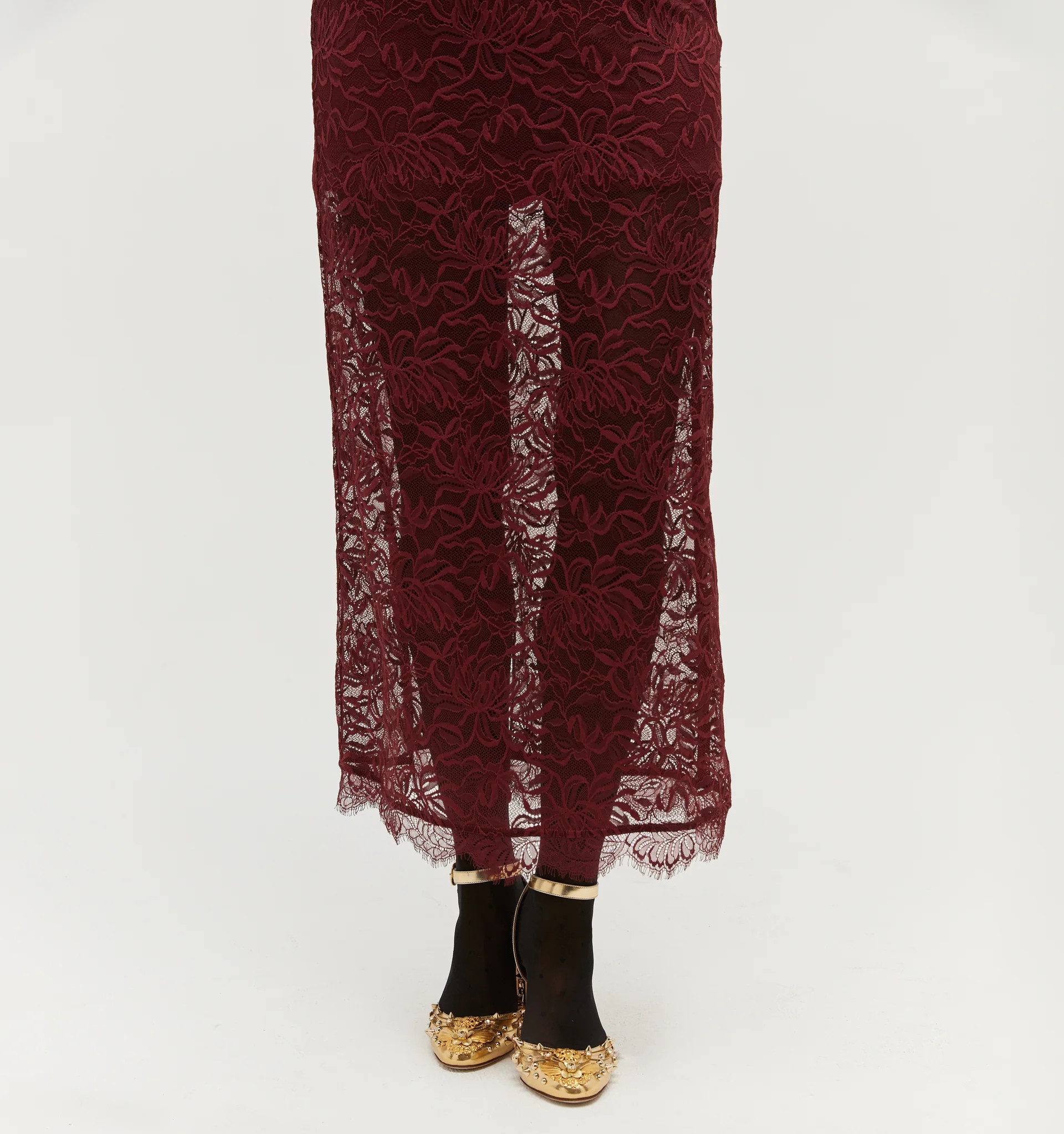 The Olympia Skirt - Plum Lace | Hill House Home US