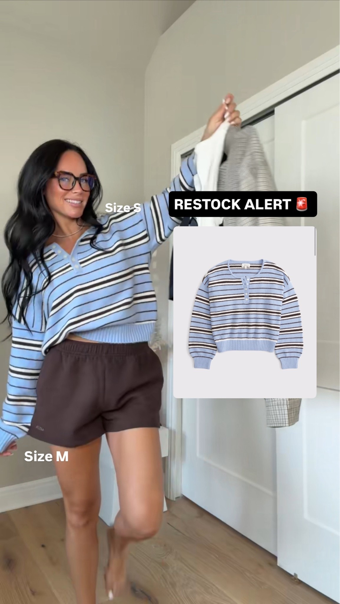Abercrombie restocked this cute sweater for fall 🙌🏻🩵🍂

My sizing 5’7, 145lbs, 32dd 
@abercrombie
