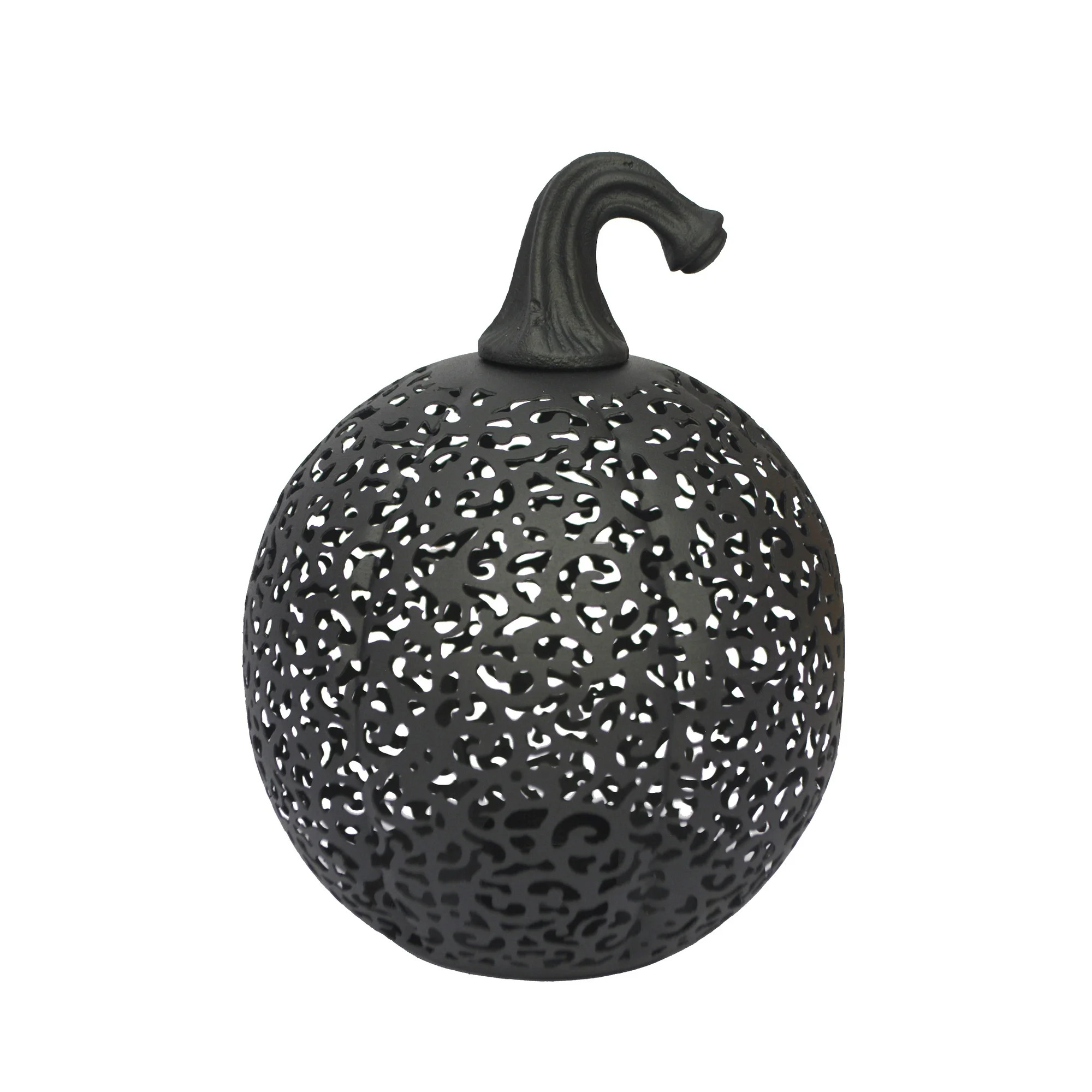 Halloween Metal Pumpkin Tea Light Holder, Black,8.75in, by Way To Celebrate | Walmart (US)