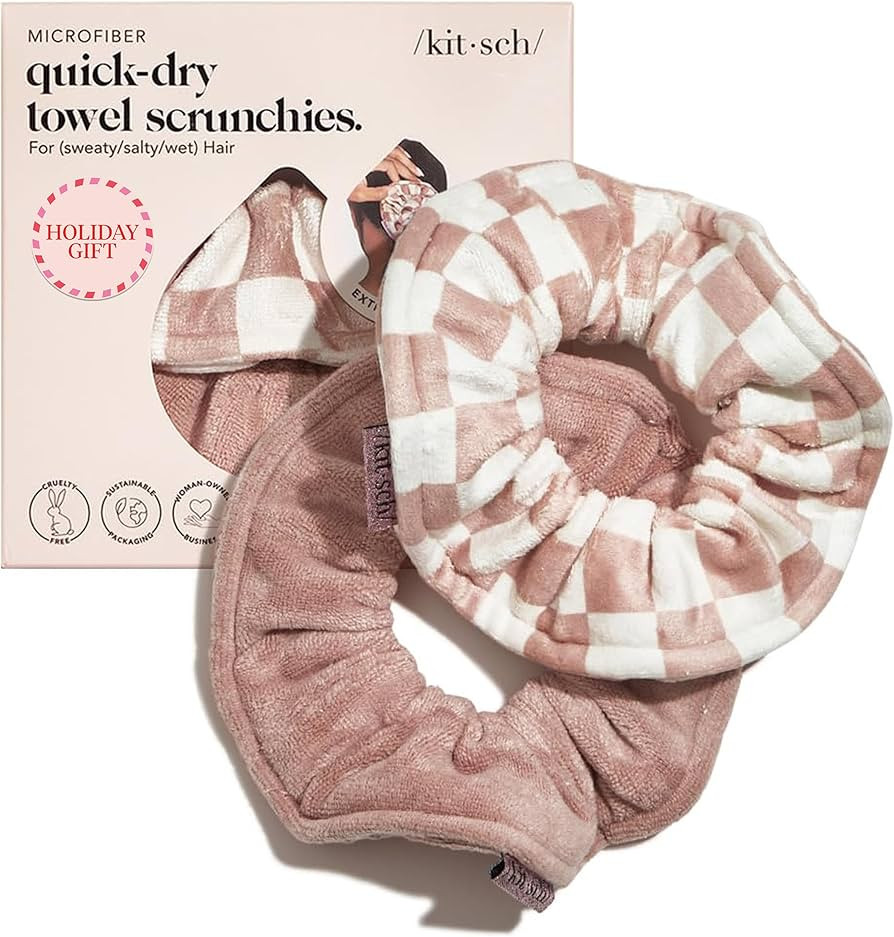 Kitsch Microfiber Hair Towel Scrunchie - Soft Large Scrunchies for Women - Scrunchies for Thick H... | Amazon (US)