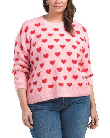 Plus Heart Cozy Sweater | TJ Maxx