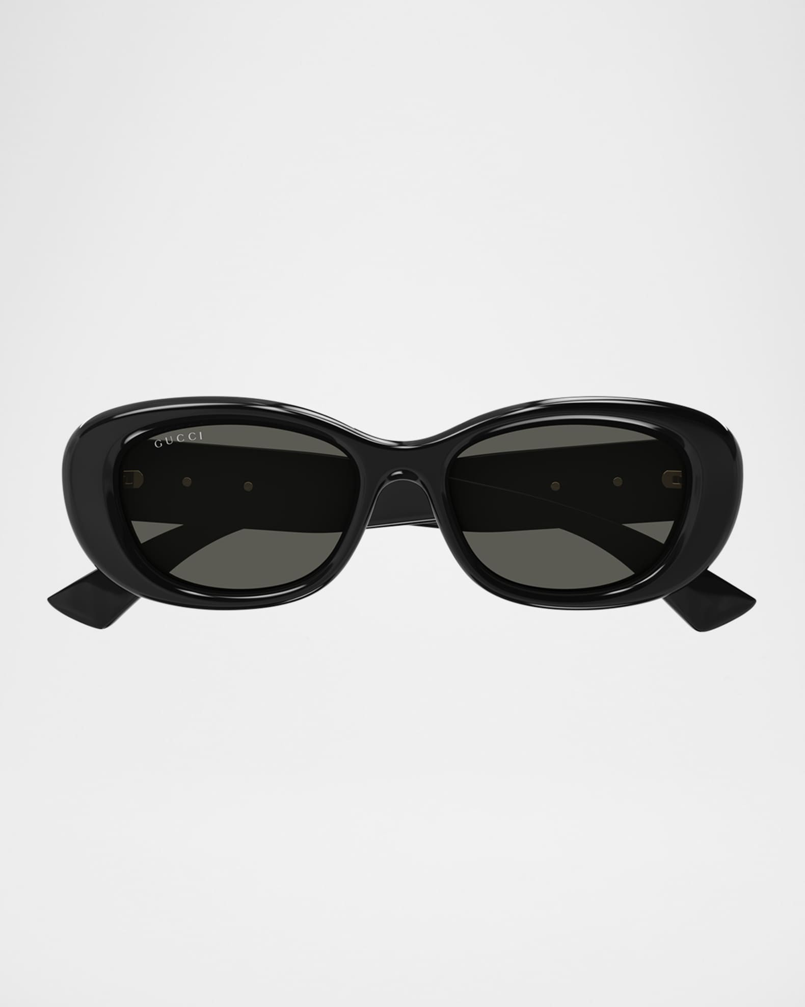 GG Logo Oval Plastic Sunglasses | Neiman Marcus