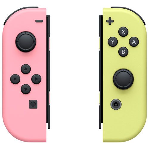 Nintendo Switch Left and Right Joy-Con Controllers - Pastel Pink/Pastel Yellow | Best Buy Canada
