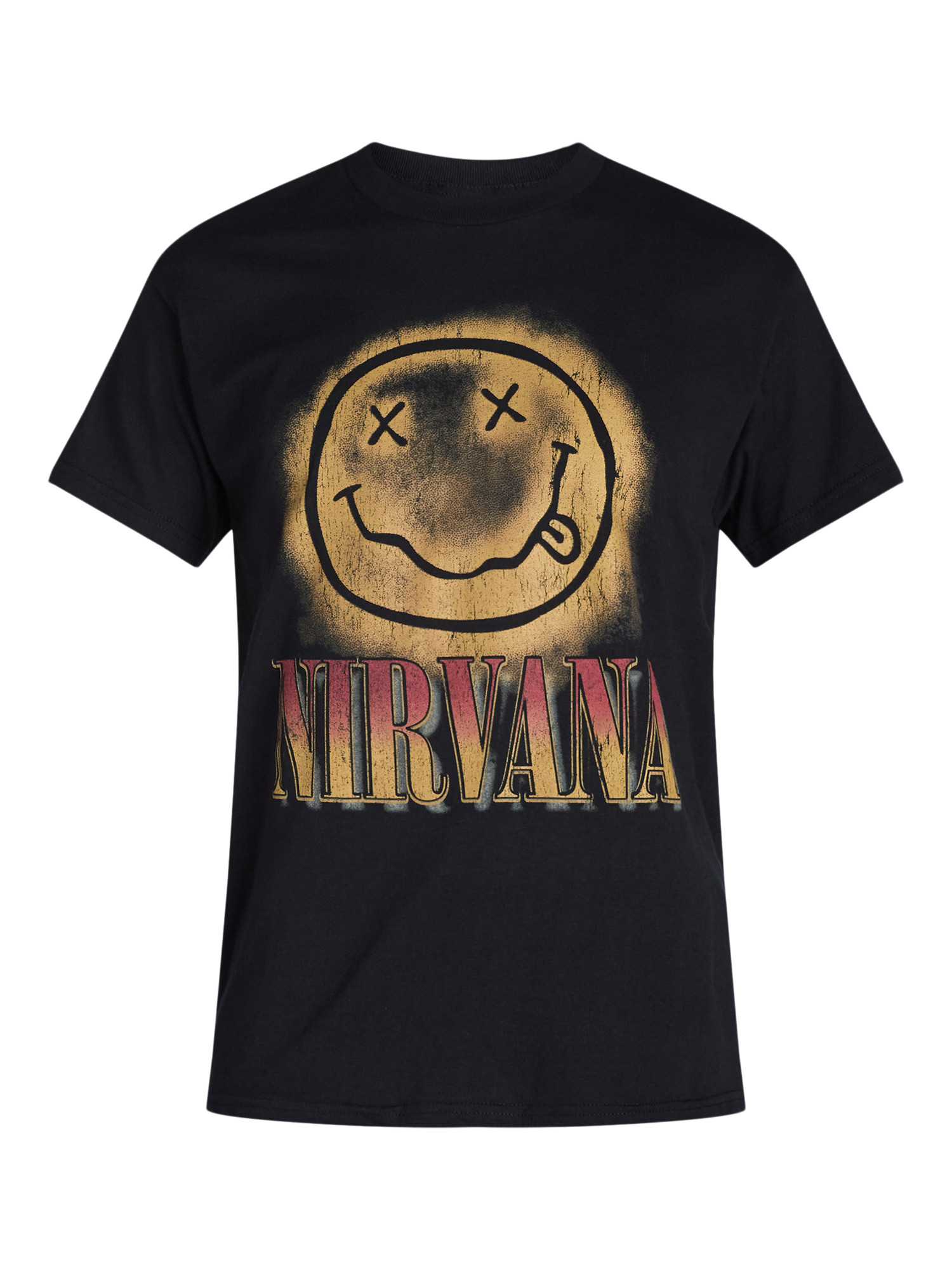 Nirvana Men's & Big Men's Gradient Smile Face Graphic Band Tee with Short Sleeves, Sizes S-3XL | Walmart (US)