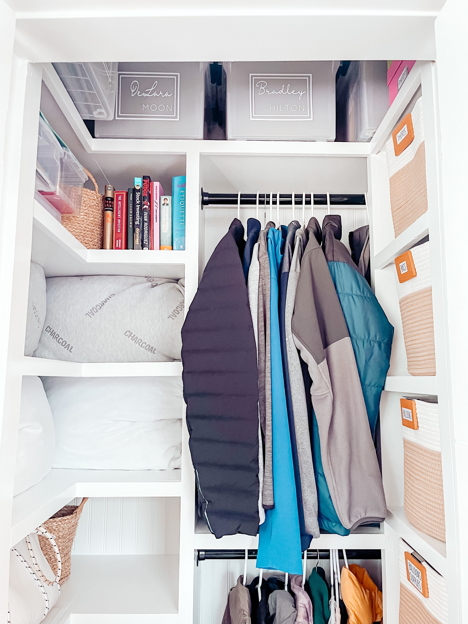 Keepsake bins for your kiddos, 11 x 11 woven baskets, and adorable labels to help level up this office closet transformation. 

#LTKstyletip #LTKkids #LTKfamily