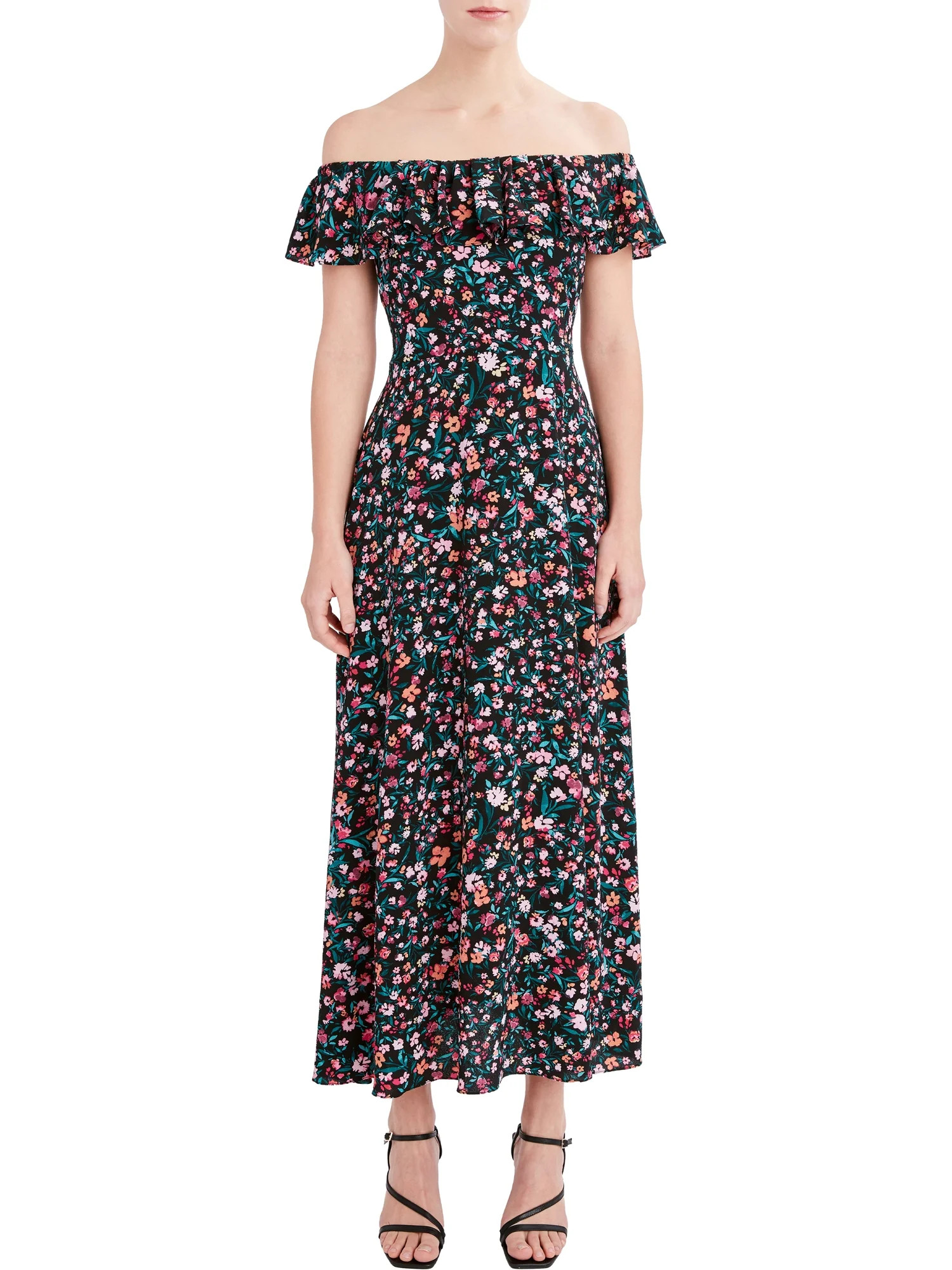 BCBG Paris Women's Off the Shoulder Maxi Dress | Walmart (US)