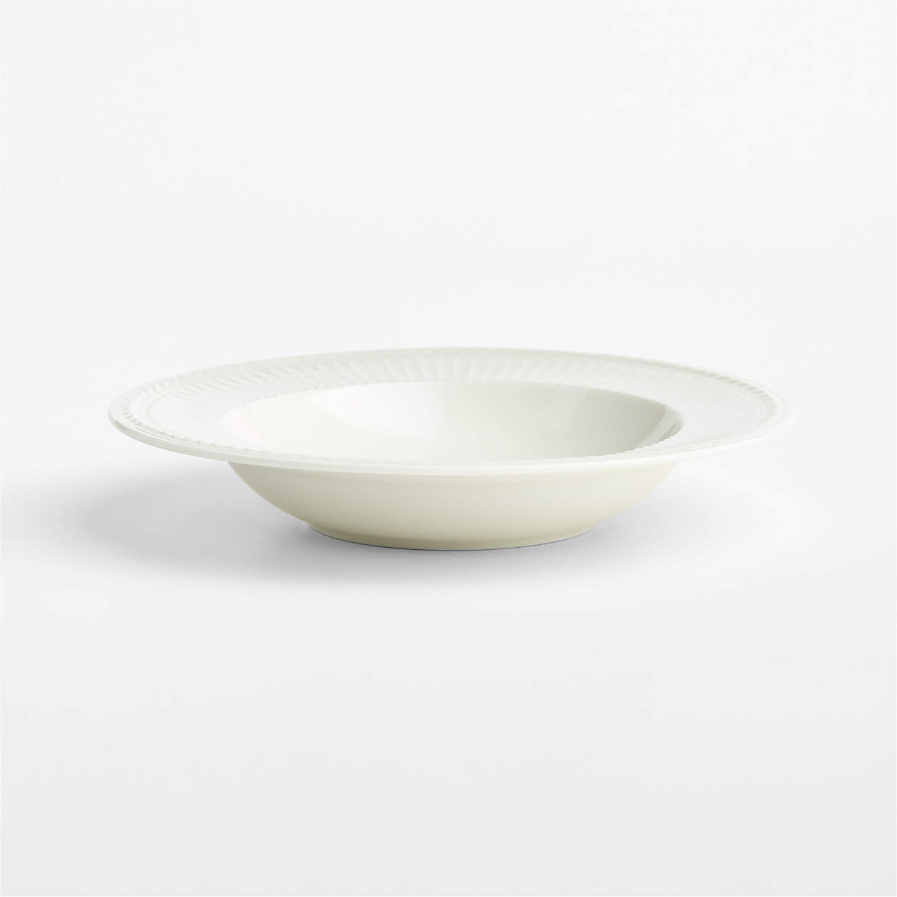 Cotswold Cream Porcelain Low Bowl | Crate & Barrel | Crate & Barrel