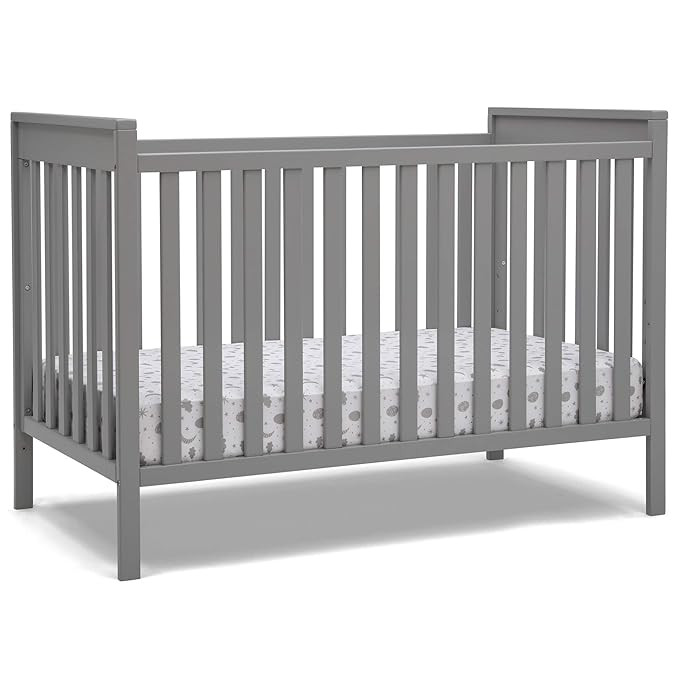 Delta Children Mercer 6-in-1 Convertible Crib, Greenguard Gold Certified, Grey | Amazon (US)
