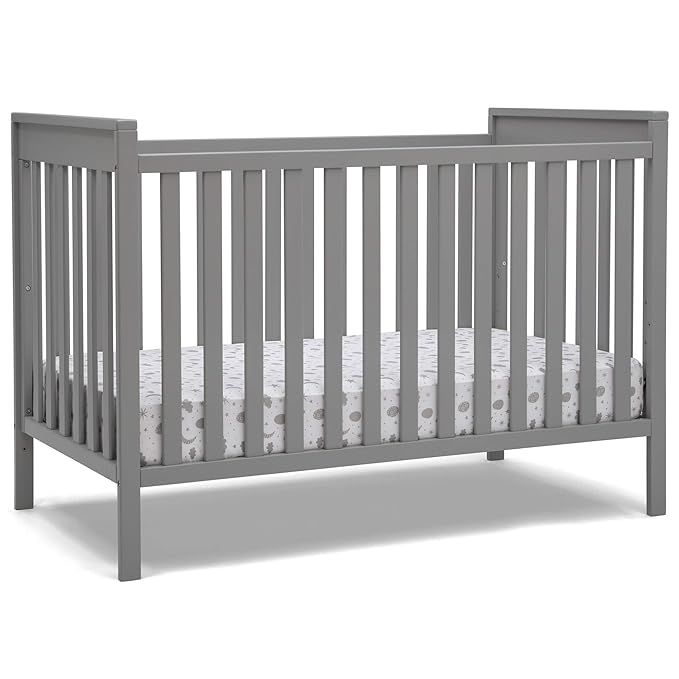 Delta Children Mercer 6-in-1 Convertible Crib, Greenguard Gold Certified, Grey | Amazon (US)