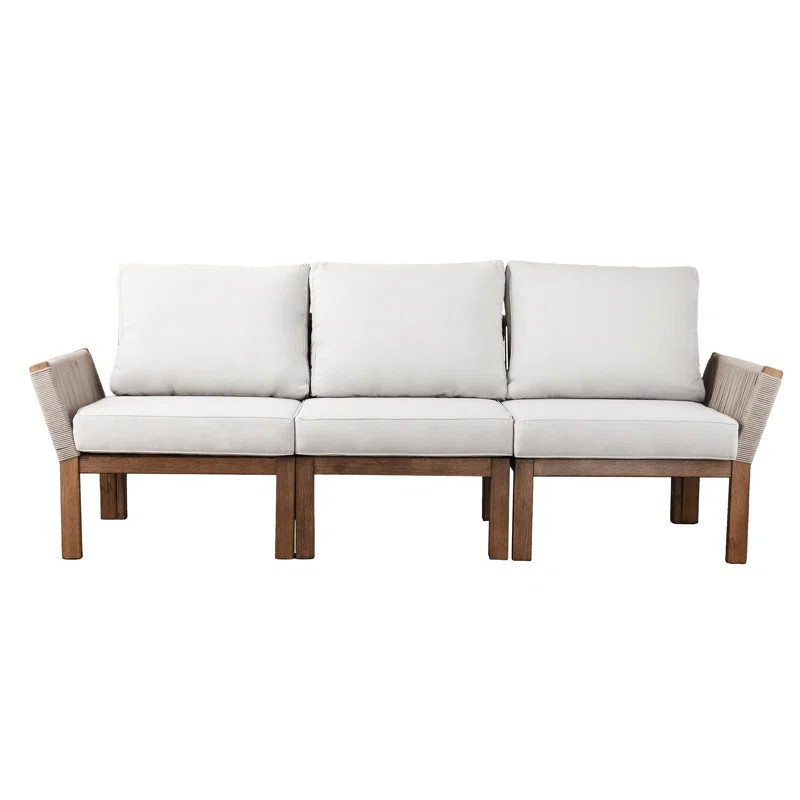 Kosuna 86.75'' Wide Outdoor Patio Sofa with Cushions | Wayfair North America