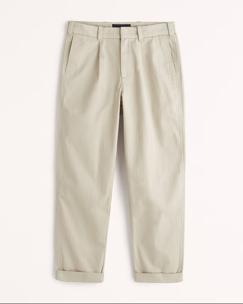 Relaxed Tailored Pleated Pant | Abercrombie & Fitch (US)