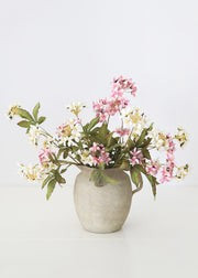 Tuscan Farmhouse Distressed Ceramic Pitcher Vase with Handle - 8.5" Tall | Afloral (US)