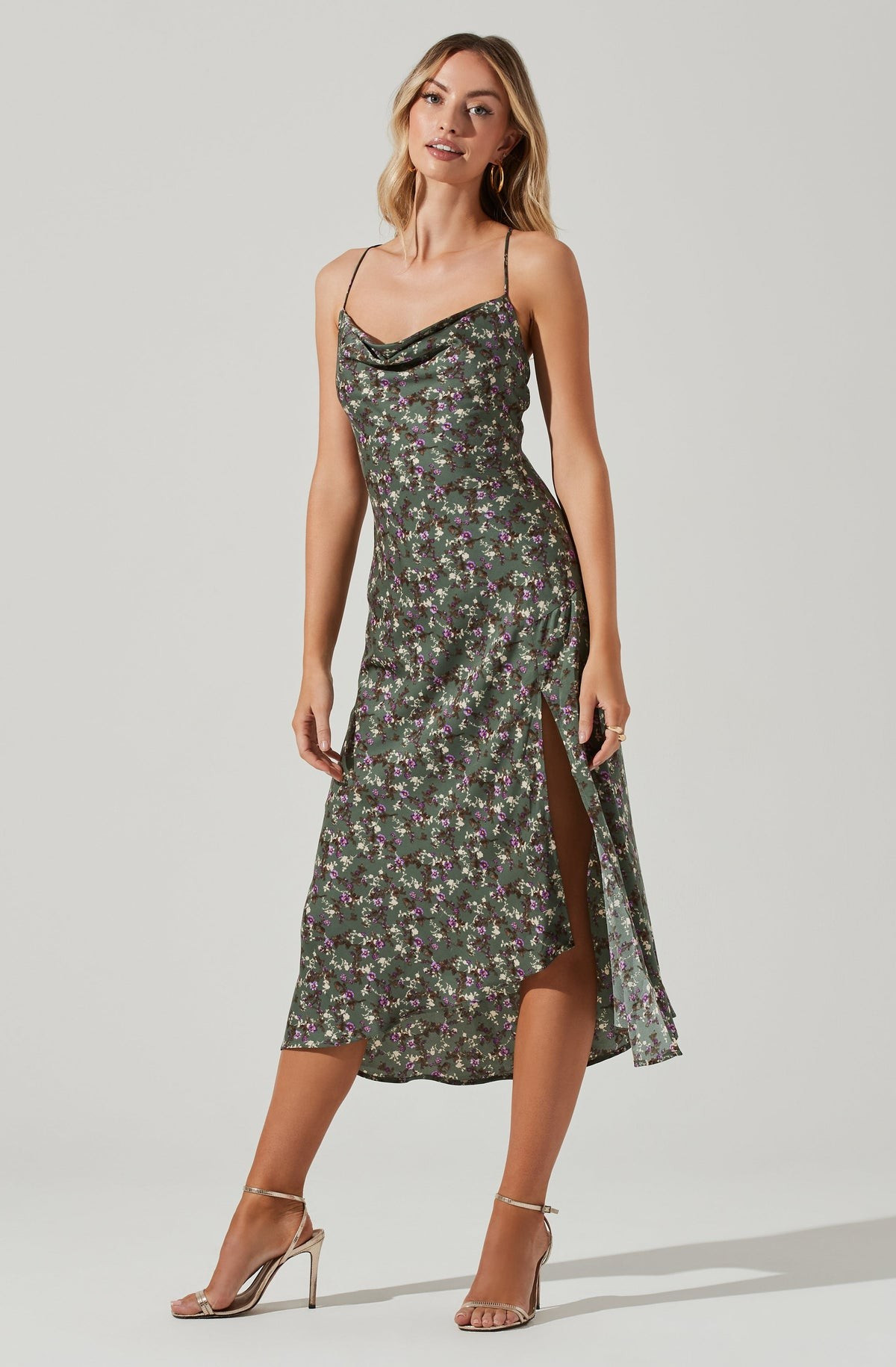 Gaia Floral Midi Dress | ASTR The Label (US)