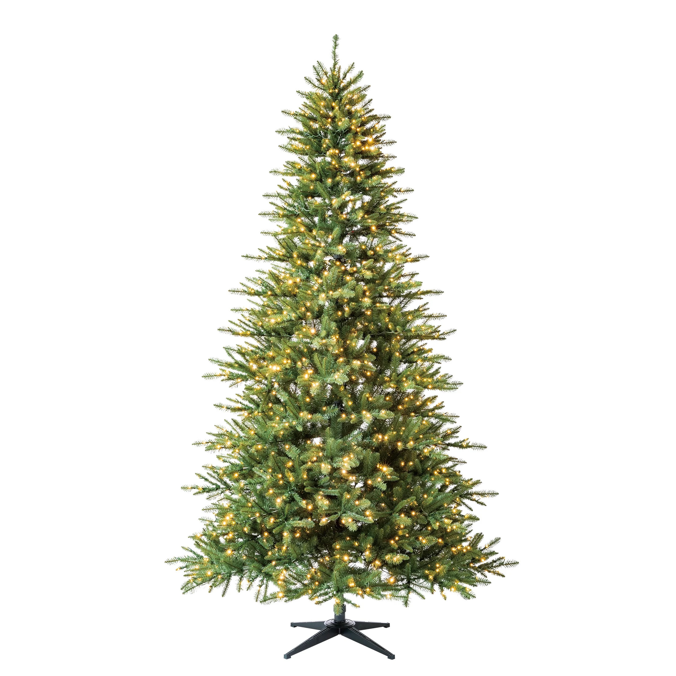 9' Pre-Lit Milford Pine Green Artificial Christmas Tree with LumaDazzle Color-Changing Twinkle LE... | Walmart (US)