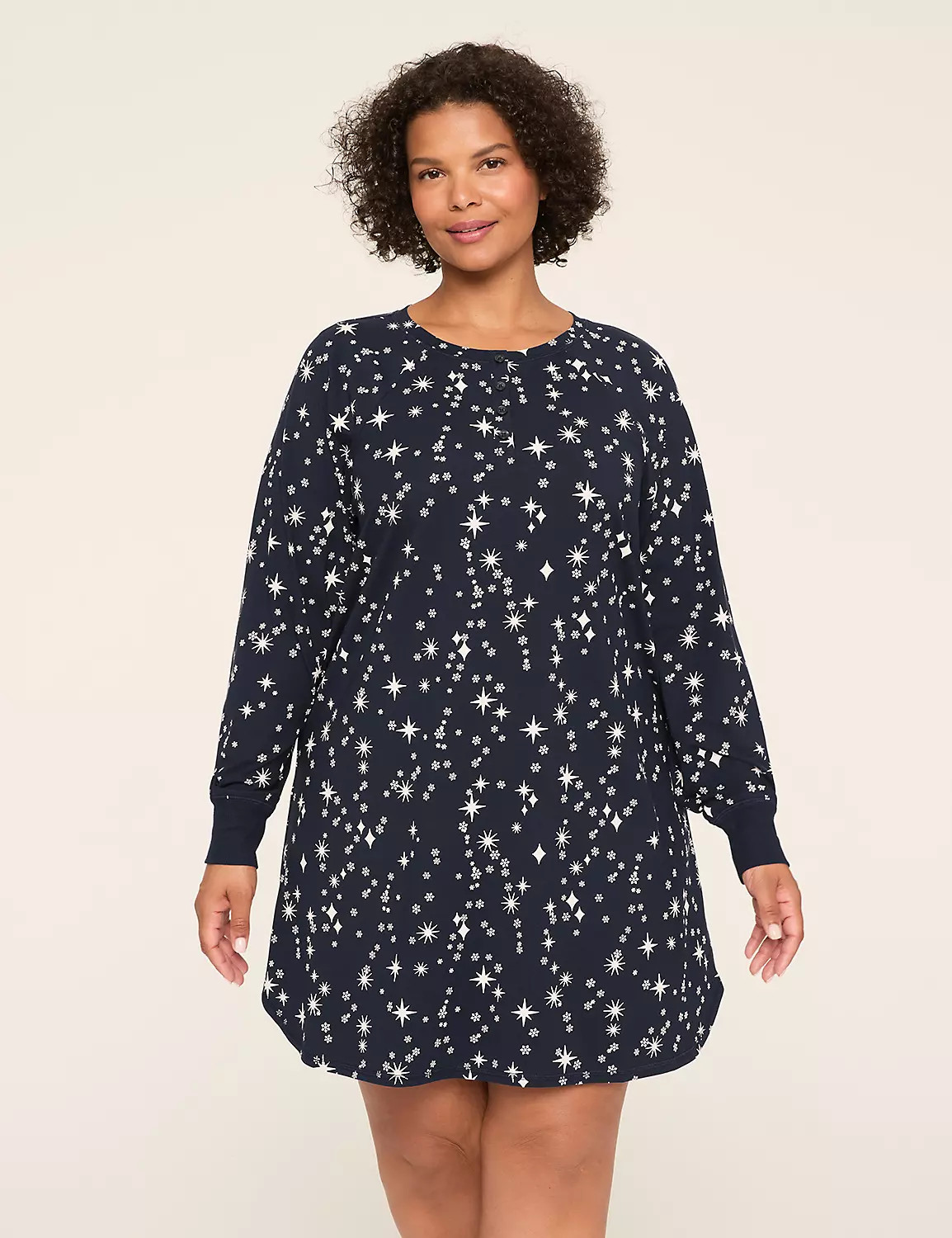 Comfy Cotton Henley Sleepshirt | Lane Bryant (US)