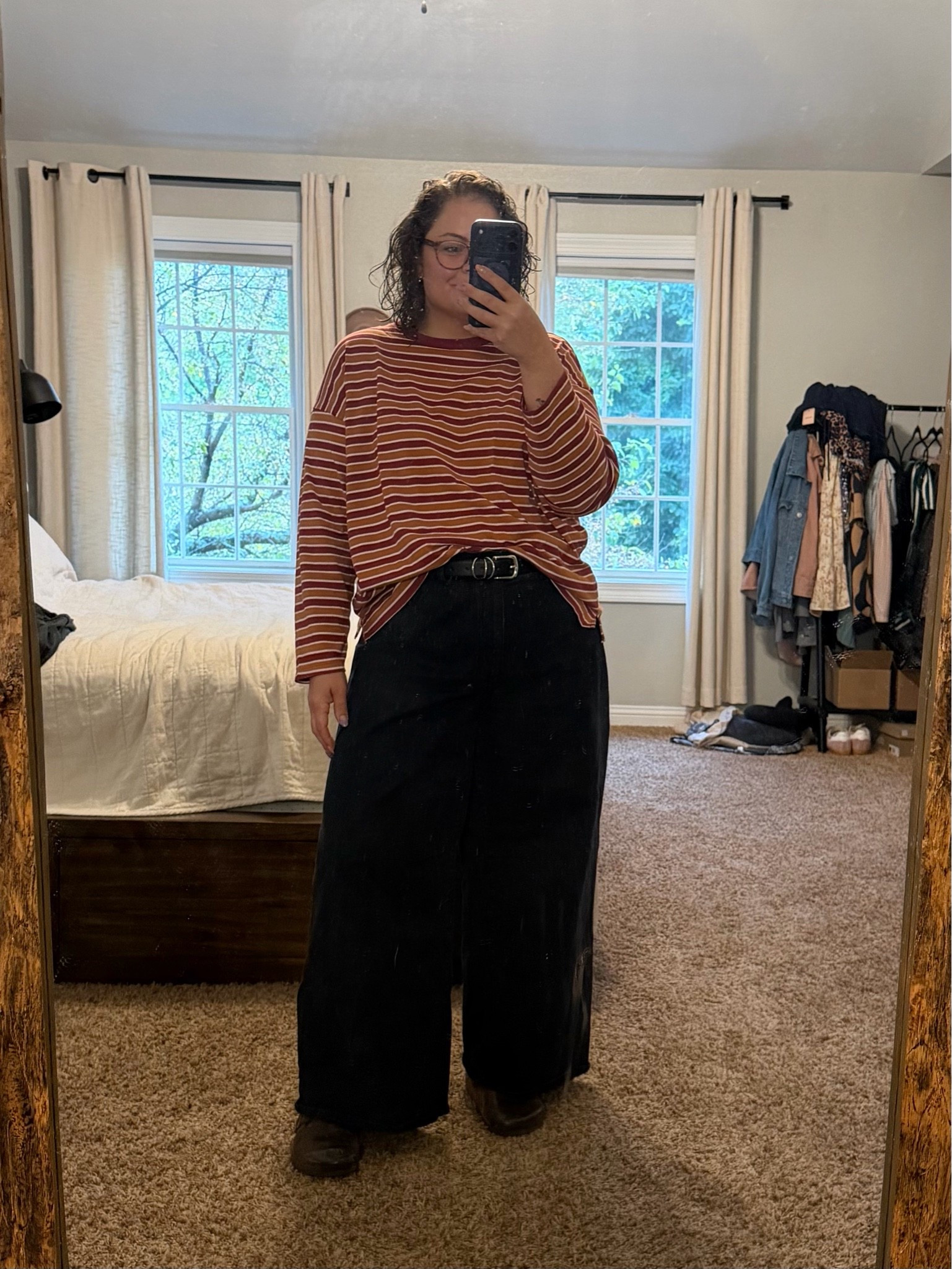 Loving a light fall OOTD 

Top XXL (oversized) 
Pants 17 

Bust 42  //  waist 39 //  hips 50  //  5’6”

#LTKootd #LTKMidsize #LTKPlusSize
