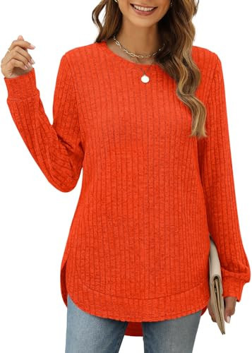 XIEERDUO Orange Tops For Women Halloween Crewneck Sweatshirt Cute Sweaters Orange Xxl | Amazon (US)