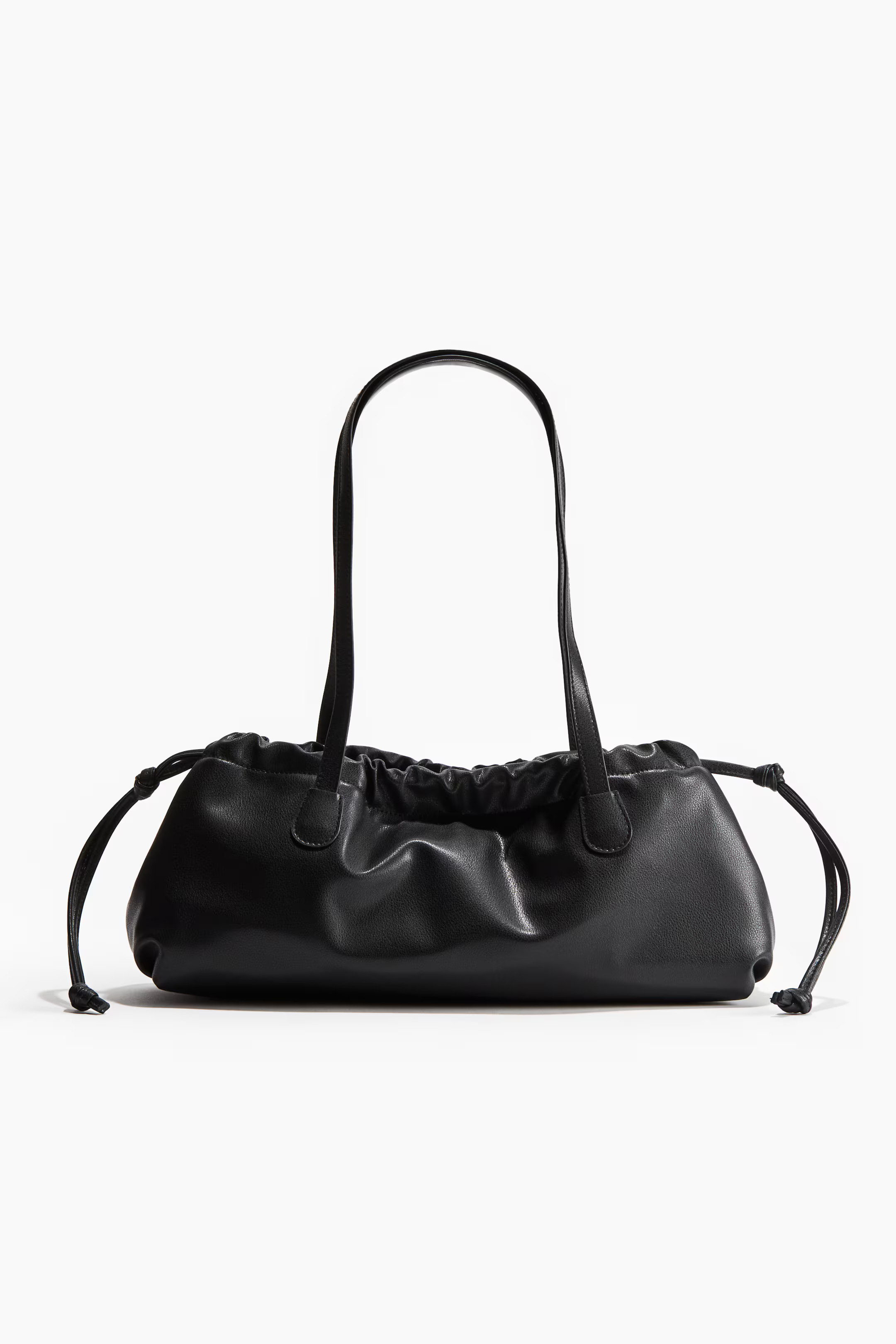 Drawstring-detail shoulder bag - Black - Ladies | H&M US | H&M (US + CA)