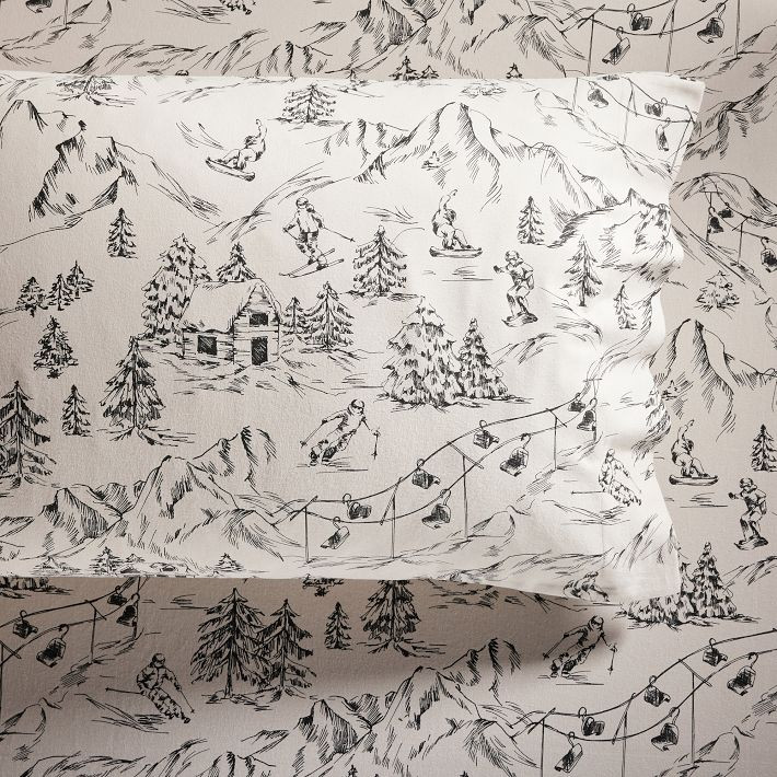Mountain Run Flannel Organic Sheet Set | Pottery Barn Teen