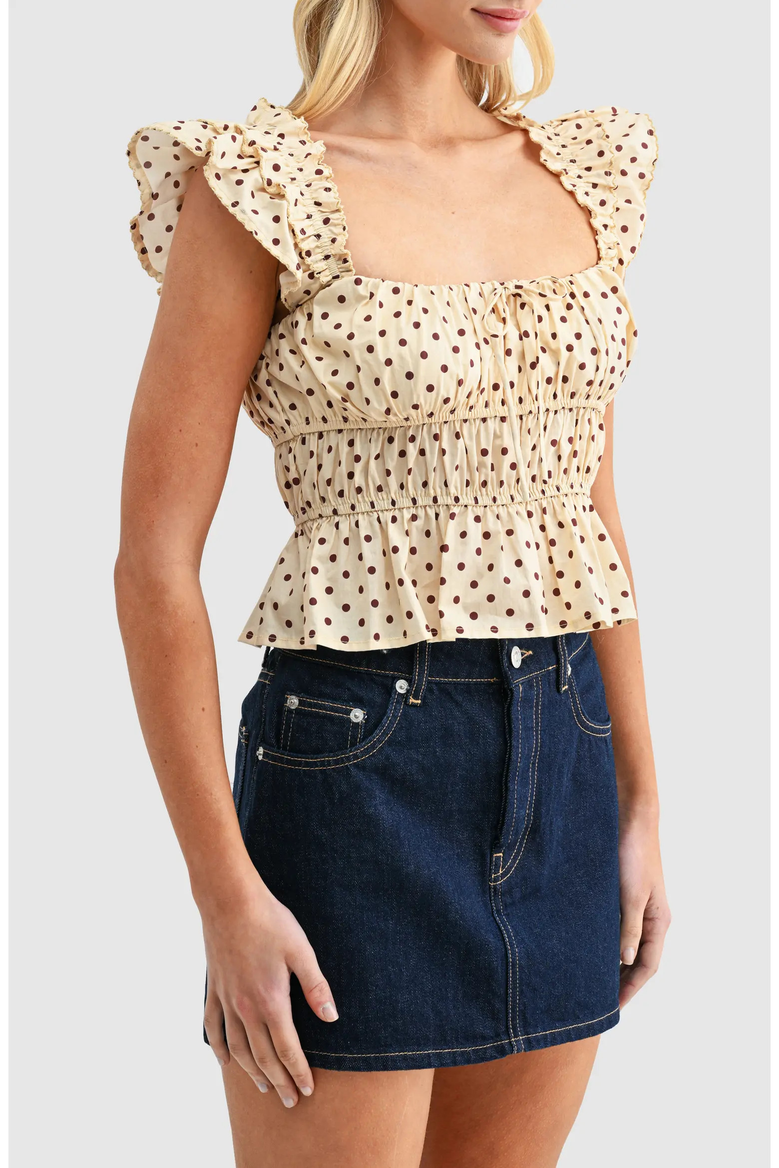 Polka Dot Peplum Top (Women) | Nordstrom | Nordstrom