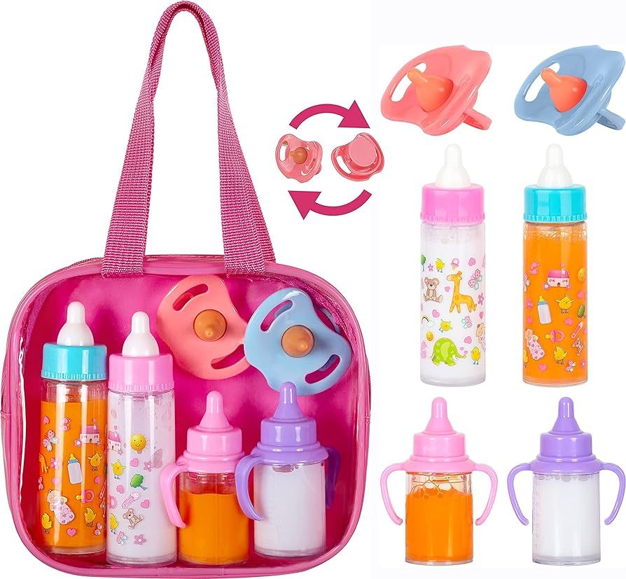 fash n kolor®, My Sweet Baby Disappearing Doll Feeding Set | Baby Care 6 Piece Doll Feeding Set ... | Amazon (US)