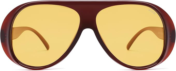 SOJOS Retro Polarized Oversized 90s Aviator Sunglasses Womens Men Trendy Vintage Square Shades SJ... | Amazon (US)