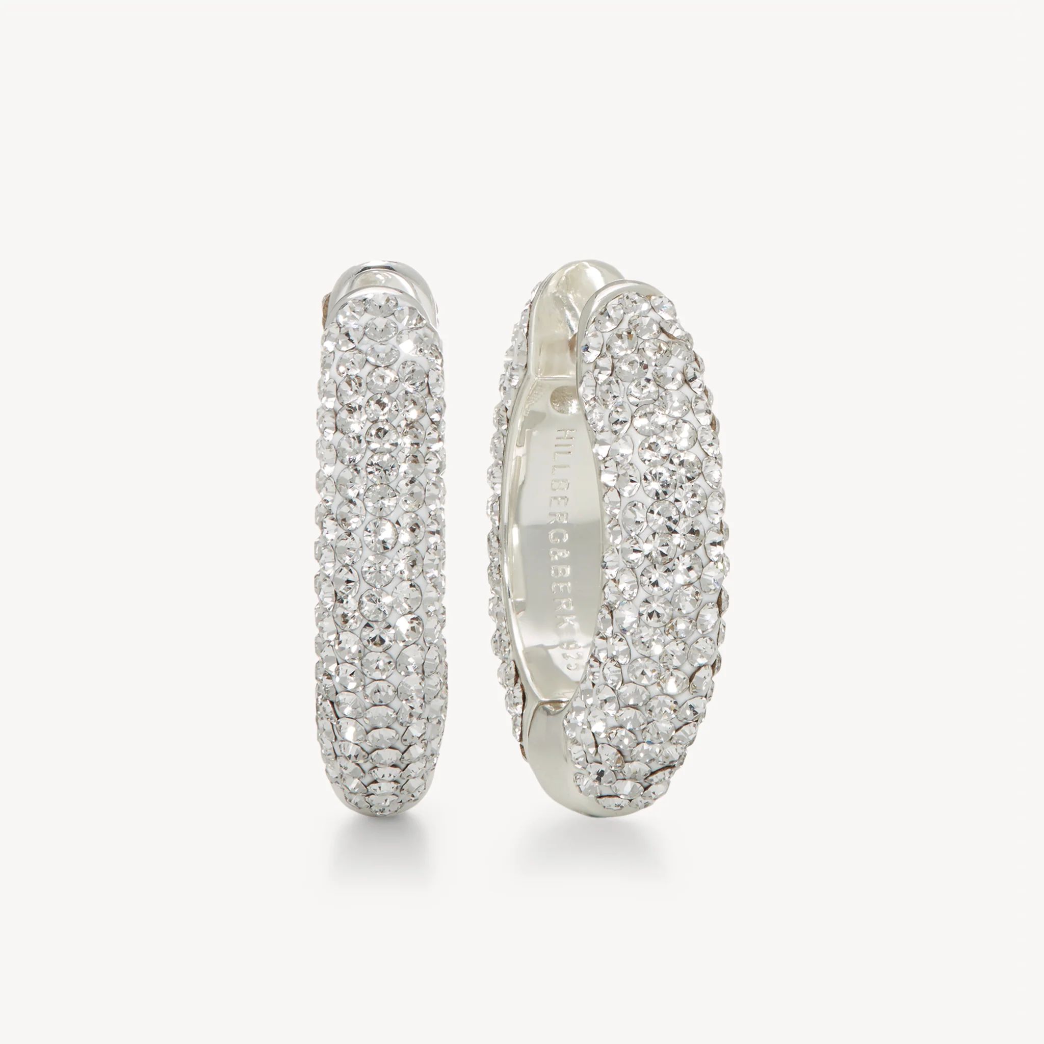 Medium Sparkle Hoop Earrings | Hillberg & Berk | Hillberg & Berk