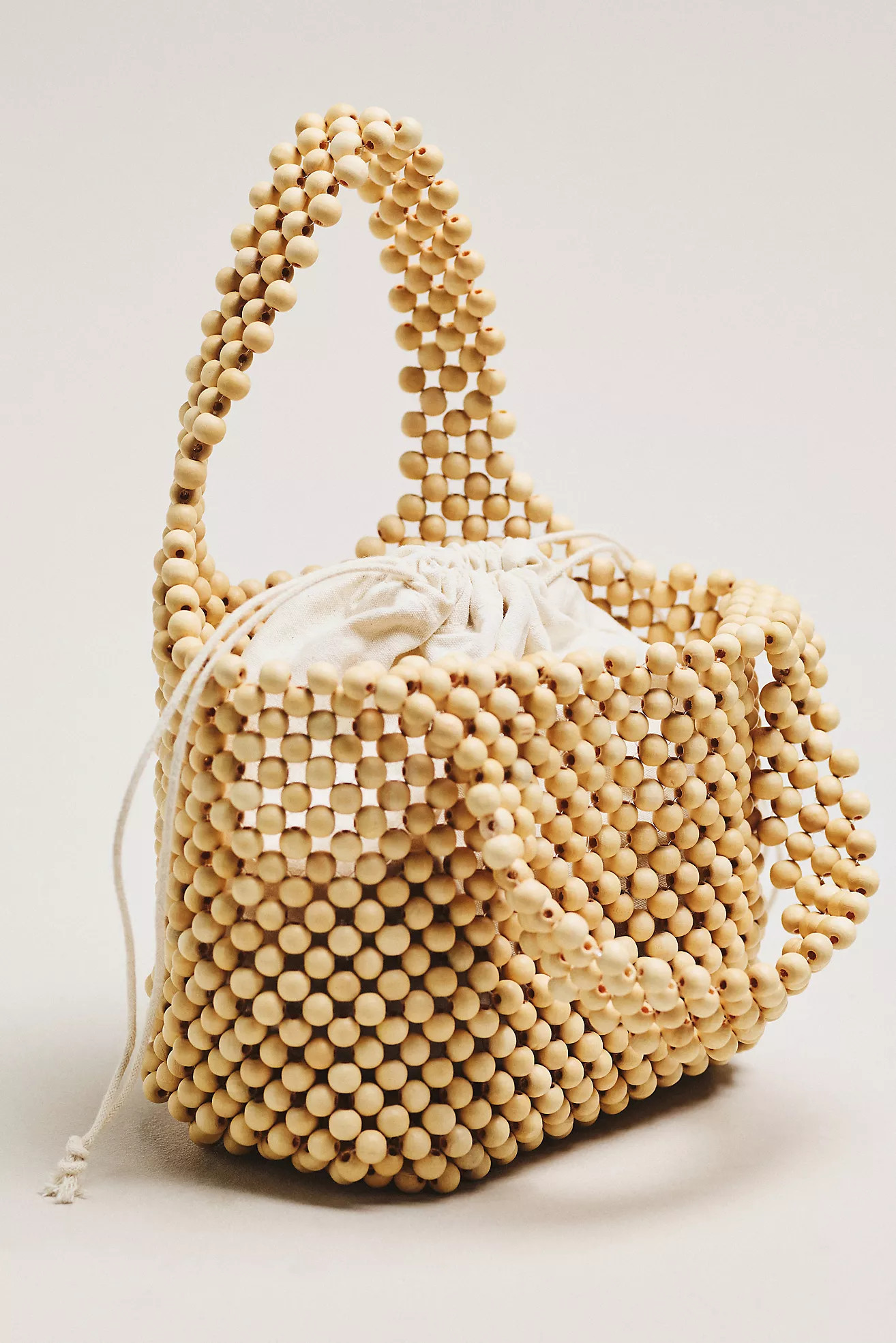 The Sonia Wood Bead Mini Slouchy Tote Bag | Anthropologie (US)