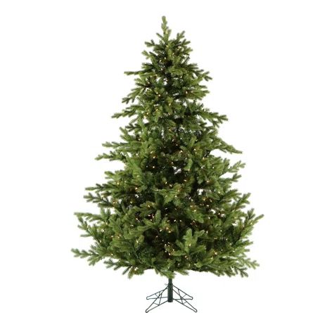 9.0 Foot Pre Lit Foxtail Pine Green Christmas Tree, Clear LED Lights | Wayfair North America