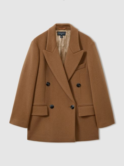 Atelier Virgin Wool and Camel-Blend Suit Jacket | Reiss US