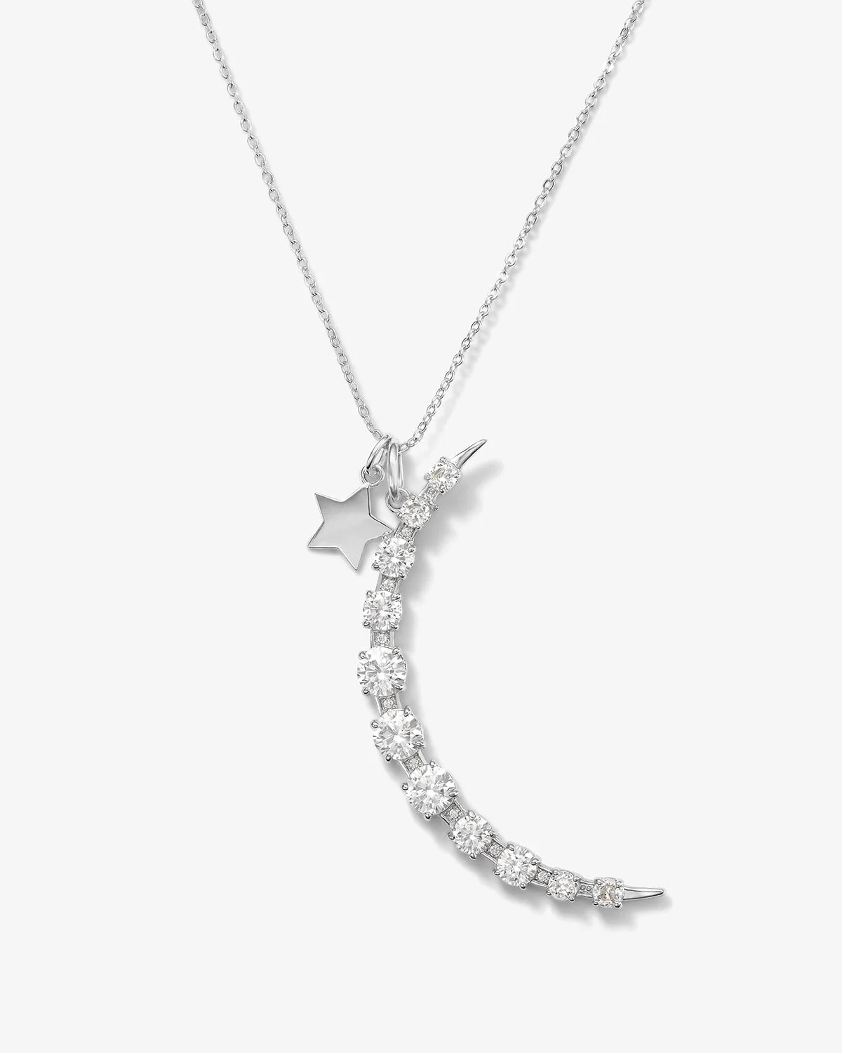 "What Dreams are Made of" Necklace - Silver|White Diamondettes | Melinda Maria Jewelry