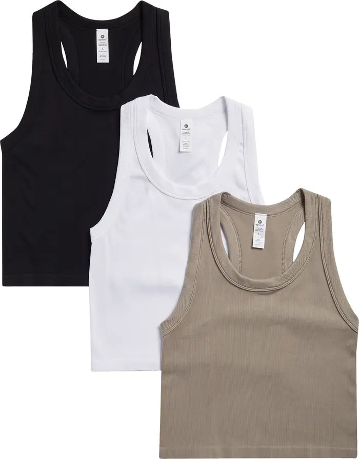 3-Pack Seamless Crop Tanks | Nordstrom Rack