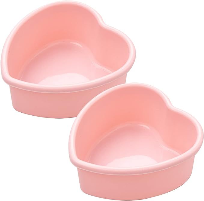 Mini Heart Cake Pan, 4 Inch Silicone Heart Cake Mold Baking Pan 2 Pack Nonstick Heart Shaped Mold... | Amazon (US)