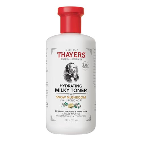 THAYERS Milky Face Toner Skin Care with Snow Mushroom and Hyaluronic Acid, Natural Gentle Facial Toner, for All Skin Types, 355ml | Amazon (CA)